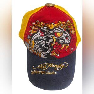 Ed Hardy Embroidered Bejewelled Trucker Cap